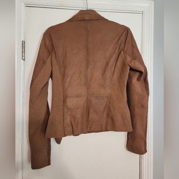 Bod & Christensen leather moto jacket brown size large - Picture 9 of 16